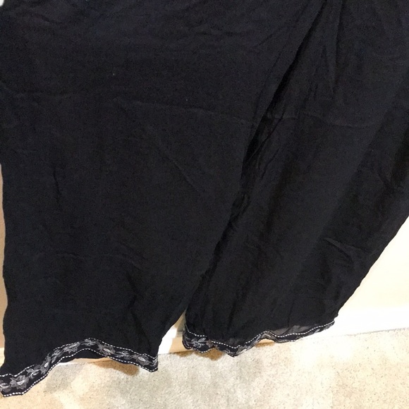 NWT Philosophy Republic Clothing Wide Leg Pants w/Bead & Embroidery Detailing-L - Picture 5 of 12